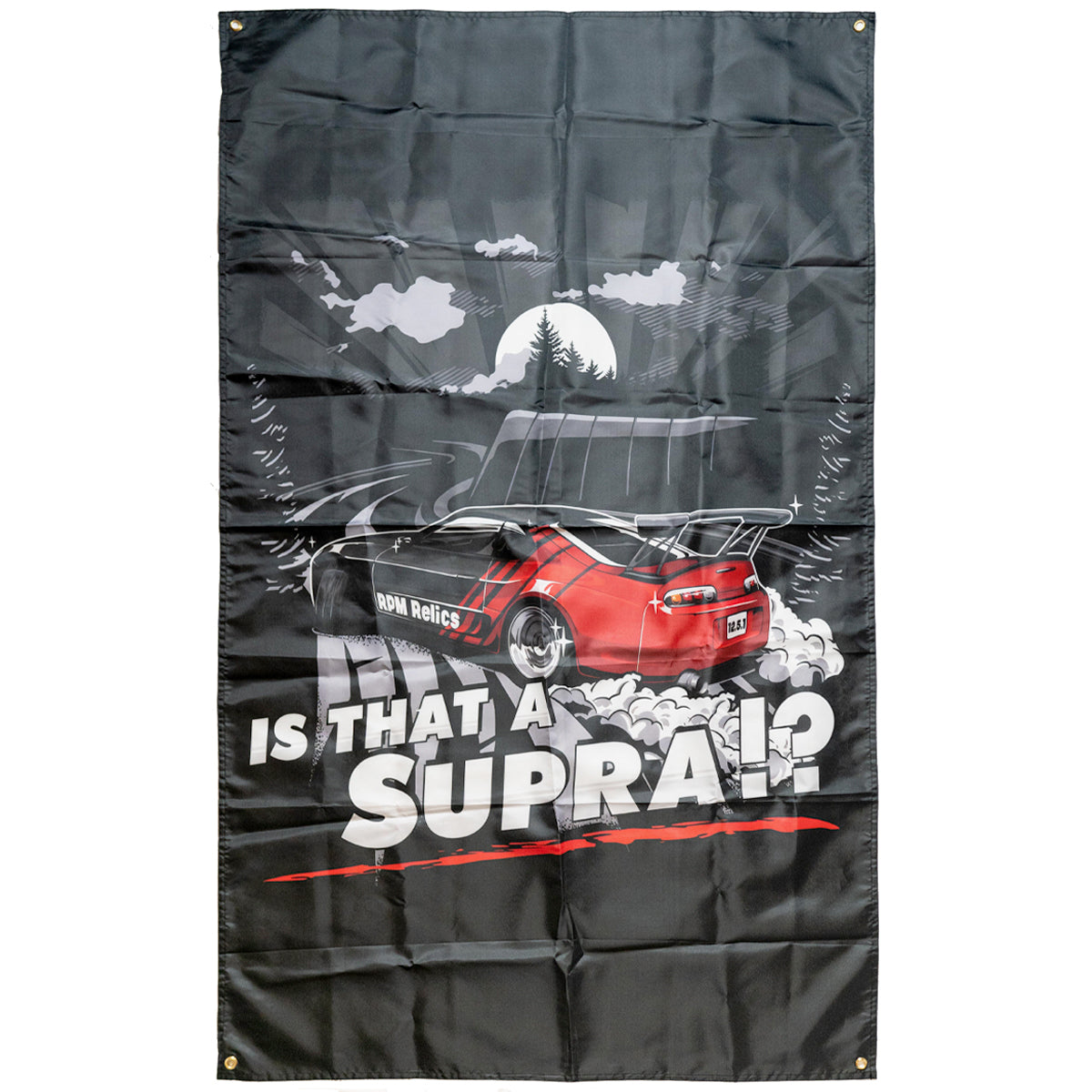 Toyota MK4 Supra "Is that a Supra!?" Workshop Banner - 150cm x 90cm